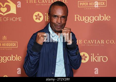 Hancock Park, Usa. Oktober 2023. HANCOCK PARK, LOS ANGELES, KALIFORNIEN, USA - 21. OKTOBER: Ehemaliger US-amerikanischer Boxer, Motivationsredner und gelegentlicher Schauspieler Sugar Ray Leonard kommt zur jährlichen A Sense of Home Gala 2023, um die Obdachlosigkeit zu verhindern, indem sie am 21. Oktober 2023 in Hancock Park, Los Angeles, Kalifornien, in der Wohnung der ehrenwerten Nicole Avant und Ted Sarandos erste Häuser und eine Gemeinschaft für die Alterung junger Menschen schaffen. (Foto: Xavier Collin/Image Press Agency) Credit: Image Press Agency/Alamy Live News Stockfoto