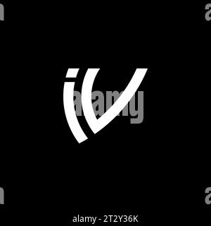 IV-Logo, IV-Monogramm, Initialen IV-Symbol, Buchstabe IV-Logo, Icon, Vektor Stock Vektor