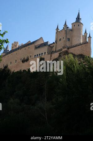 Segovia, Spanien. Der berühmte Alcazar von Segovia, Stockfoto