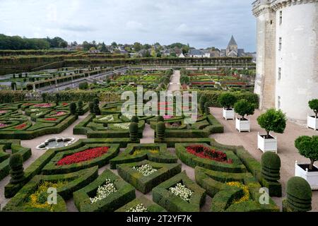 Gärten der Burg Villandry im Departement Indre-et-Loire .France 2015 vvbvanbree fotografie Stockfoto