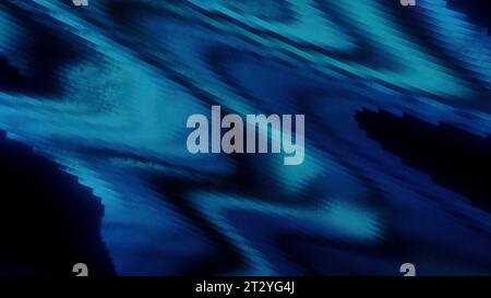 Abstrakter tv-Rauscheffekt auf dem Retro-Bildschirm. Bewegung. Blauer Störeffekt auf dem Monitor. Stockfoto