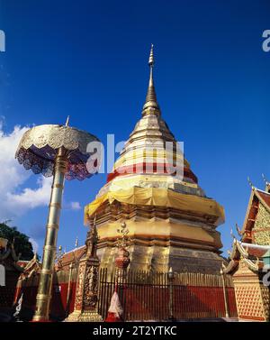 Thailand. Chiang Mai. Wat Phra That Doi Suthep Tempel. Stockfoto