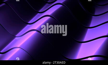 Violetter und türkisfarbener Hintergrund. Design. Leichte Streifen in Animationen, die sich langsam in verschiedene Richtungen bewegen. Stockfoto