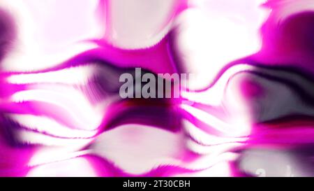 Violette Farbstreifen. Bewegung. Dunkler Hintergrund mit Flecken im 2D-Format. Stockfoto