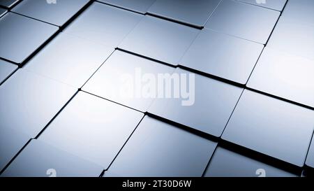 Grauer und rosafarbener Hintergrund. Design. Ein gleitender Hintergrund aus kleinen Quadraten in Zeichentrickanimation. Stockfoto