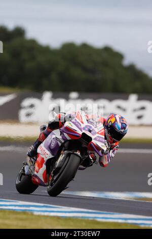 Phillip Island, Australien. Oktober 2023. Phillip Island, Australien, Freitag, 20. Oktober: Jorge Martin (ESP) beim MotoGP Australian Motorcyle Grand Prix 2023. Bild, Foto und Copyright © IVKA Damir ATP Images (IVKA Damir/ATP/SPP) Credit: SPP Sport Pressefoto. /Alamy Live News Stockfoto