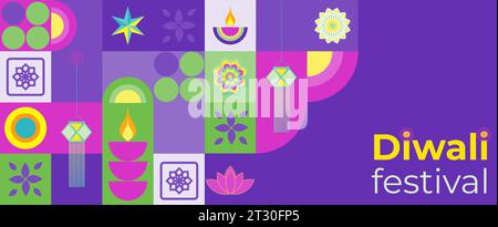 Diwali Fire Festival. Happy Diwali Hintergrund. Urlaub mit einer Kerze. Indische Weihnachtsgrußkarte. Vektor Stock Vektor