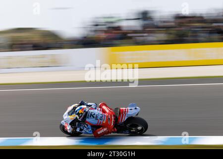 Phillip Island, Australien. Oktober 2023. Phillip Island Grand Prix Circuit, 21. Oktober 2023: Alex Marquez (ESP), Gresini Racing MotoGP, DUCATI, während des MotoGP Australian Motorcyle Grand Prix 2023. Corleve/Alamy Live News (Corleve/Alamy Live News/ATP/SPP) Stockfoto