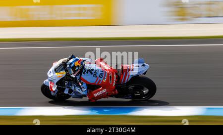 Phillip Island, Australien. Oktober 2023. Phillip Island Grand Prix Circuit, 21. Oktober 2023: Alex Marquez (ESP), Gresini Racing MotoGP, DUCATI, während des MotoGP Australian Motorcyle Grand Prix 2023. Corleve/Alamy Live News (Corleve/Alamy Live News/ATP/SPP) Stockfoto