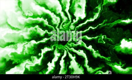 Blumenmuster. Bewegung. Ein heller, wirbelnder grüner Hintergrund in Zeichentrickanimation, die sich bewegt. Stockfoto