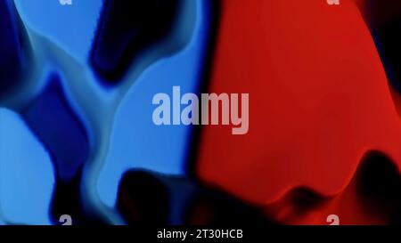 Helle, wellige Leinwände. Design. Mehrfarbige Animation, die sich in verschiedene Richtungen bewegt. Stockfoto