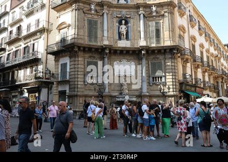 Quattro Canti in Palermo, Sizilien Stockfoto