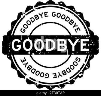 Grunge schwarzer Abschiedswort runder Gummisiegelstempel auf weißem Hintergrund Stock Vektor