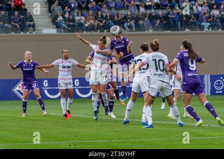 Florenz, Italien, 22. Oktober 2023: Michela Catena (10 Fiorentina) beim Spiel der Serie A Women League zwischen Fiorentina Women und Juventus Women im Viola Park in Florenz, Italien. (/SPP) Credit: SPP Sport Press Photo. /Alamy Live News Stockfoto