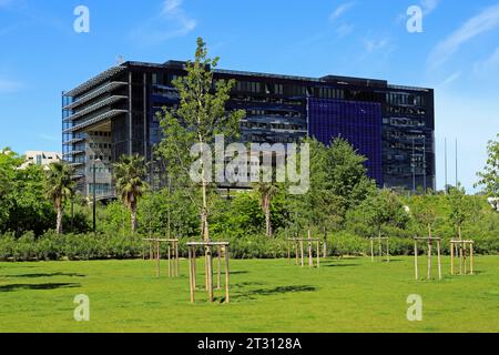 Quartier Port Marianne, Nouvelle Mairie. Architekt Jean Nouvel. Montpellier F 34 Stockfoto