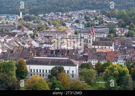 Blick auf die Altstadt von Winterthur (Schweiz) Stockfoto
