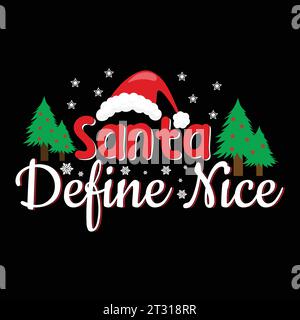 Merry Christmas Magic T-Shirt-Design mit festlicher Typografie Stock Vektor