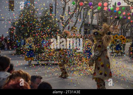 Winterkarneval in der Stadt Manchego Stockfoto