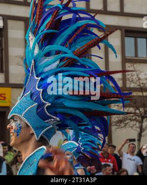 Winterkarneval in der Stadt Manchego Stockfoto