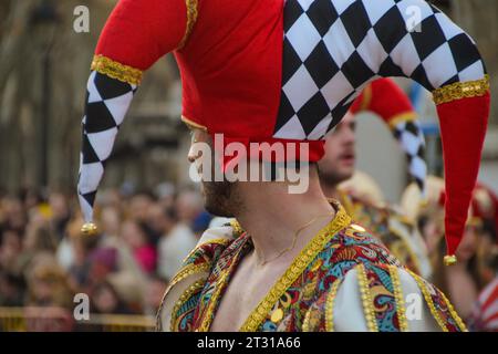 Winterkarneval in der Stadt Manchego Stockfoto