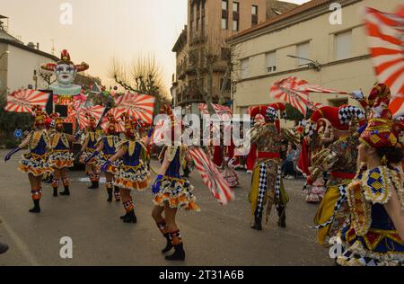 Winterkarneval in der Stadt Manchego Stockfoto