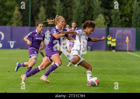 Florenz, Italien. Oktober 2023. Florenz, Italien, 22. Oktober 2023: Sara Gama (3 Juventus) beim Spiel der Serie A Women League zwischen Fiorentina Women und Juventus Women im Viola Park in Florenz, Italien. (Sara Esposito/SPP) Credit: SPP Sport Press Photo. /Alamy Live News Stockfoto