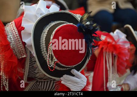 Winterkarneval in der Stadt Manchego Stockfoto