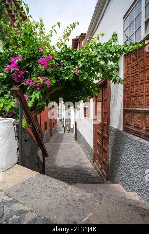 Alte Straßen der antiken Stadt Garachico an der Nordküste von Tenerie. Kanarische Inseln. Spanien. Stockfoto