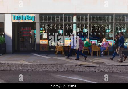 Turtle Bay, ein karibisches Restaurant in der High Street in Colchester, Essex. Stockfoto