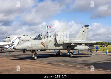 Italienische Luftwaffe - AMX A-11A Ghibli, statisch auf dem Royal International Air Tattoo 2023. Stockfoto