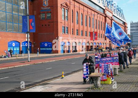 Ibrox Stadium, Govan, Glasgow, Schottland, Vereinigtes Königreich, die Heimat von Rangers FC, dem schottischen Fußballverein Premiership. Stockfoto