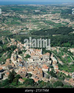 Portugal. Sintra. Hoher Aussichtspunkt auf die Stadt Stockfoto