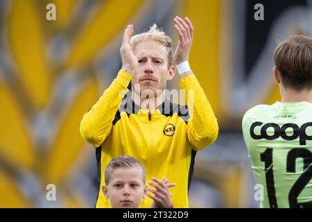 Lillestrom, Norwegen. Oktober 2023. Gjermund Asen aus Lillestrom wurde während des Eliteserien-Spiels zwischen Lillestrom und Vaalerenga im Aaraasen Stadion Lillestrom gesehen. (Foto: Gonzales Photo/Alamy Live News Stockfoto