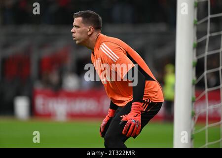 Wojciech Szczesny vom FC Juventus während des italienischen Fußballspiels Serie A zwischen dem AC Mailand und dem FC Juventus am 22. Oktober 2023 im Stadion Giuseppe Meazza San Siro Siro in Mailand. Foto: Tiziano Ballabio Stockfoto