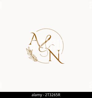 EIN erstes Hochzeitsmonogramm-Logo-Design Stock Vektor