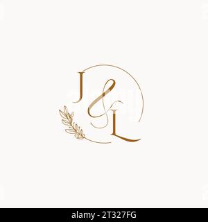 JL Initial Wedding Monogramm Logo Design Ideen Stock Vektor