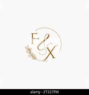 FX Initial Hochzeit Monogramm Logo Design Ideen Stock Vektor