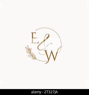 EW Initial Wedding Monogramm Logo Design Ideen Stock Vektor