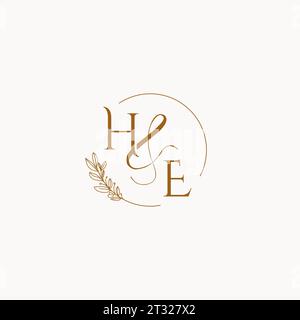 ER initiierte Ideen für das Design des Hochzeitsmonogramms Stock Vektor