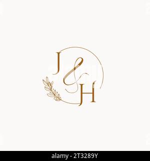 JH Initial Wedding Monogramm Logo Design Ideen Stock Vektor