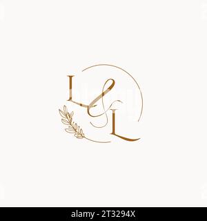 LL Initial Hochzeit Monogramm Logo Design Ideen Stock Vektor