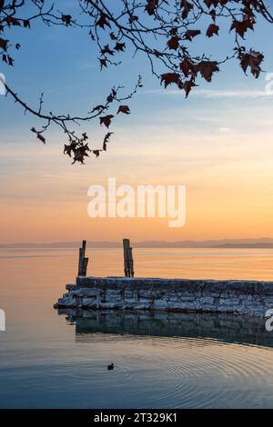 Wunderschöner Moment am Gardasee, venetien, Italien Stockfoto