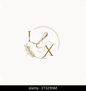 LX Initial Wedding Monogramm Logo Design Ideen Stock Vektor