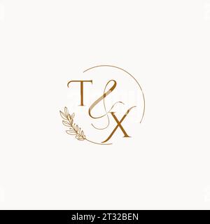 TX Initial Wedding Monogramm Logo Design Ideen Stock Vektor