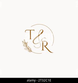 TR Initial Wedding Monogramm Logo Design Ideen Stock Vektor