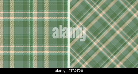 Hintergrund-Schottenstoff des Stofftexturvektors mit einem Muster nahtlosen karierten Karomuster in Pastellfarben. Stock Vektor