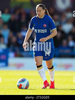 Chelsea's Fran Kirby im Einsatz beim Spiel Chelsea FC Women gegen Brighton & Hove Albion Women FC WSL in Kingsmeadow, Wheatsheaf Park, London, Großbritannien am 22. Oktober 2023 Credit: Every Second Media/Alamy Live News Stockfoto