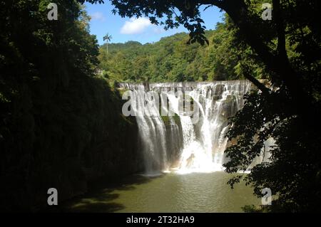 Shifen Wasserfall, Keelung River, Pingxi District, New Taipei City, Taiwan. Stockfoto