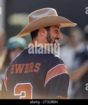 Austin, Texas - 22. Oktober 2023: Daniel Ricciardo, Fahrer des #3 Scuderia Alphatauri F1-Autos, beim Lenovo Grand Prix der Vereinigten Staaten auf dem Circuit of the Americas. Quelle: Nick Paruch / Alamy Live News Stockfoto