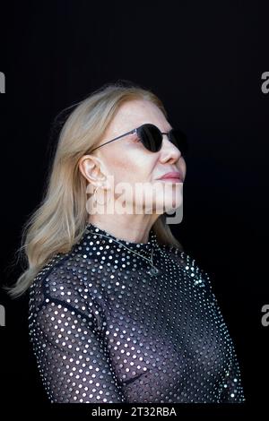 Cecilia Roth posiert während der Promotion des 71. San Sebastian International Film Festivals im Maria Cristina Hotel in Donostia/San Sebastian. Stockfoto
